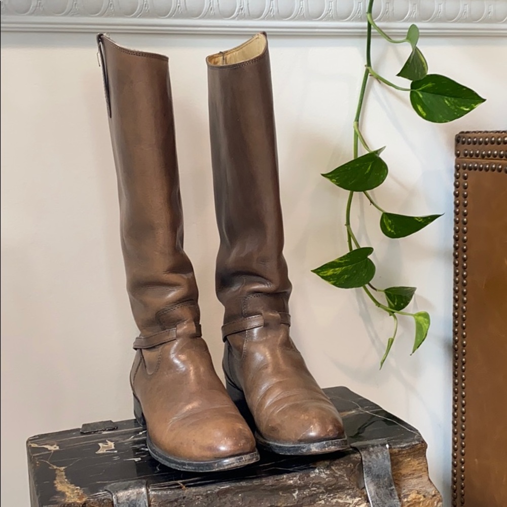 FRYE brown leather riding boots - Picture 5 of 8